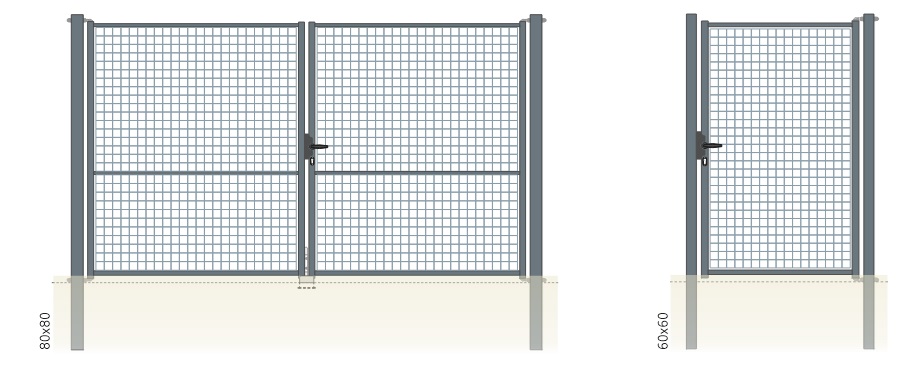 S16/S18 - GRILLAGÉ - PORTAIL PIVOTANT INDUSTRIEL